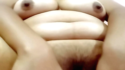 Hot hairy indian amateur masturbating on the floor