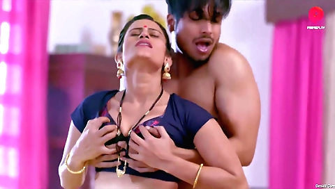 A sexy brunette milf with an ass is getting fucked