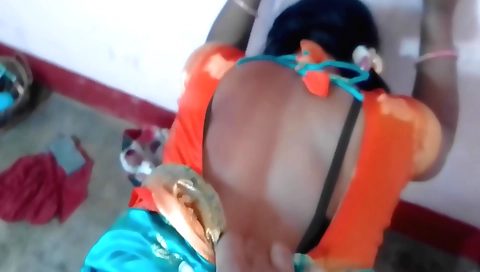 Indian girl with long legs and a small tits makes love