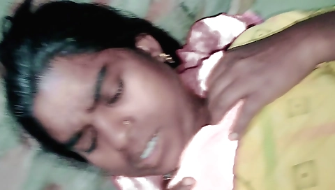 Indian babe in a sexy lingerie sucks and fucks husband