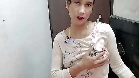 Amateur solo video with a cute stepsister stepsister