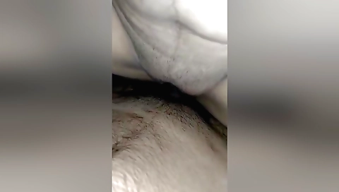 Indian teen practicing sex skills on a white table