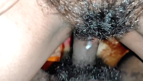 A blonde babe getting hot with her lover and a creampie