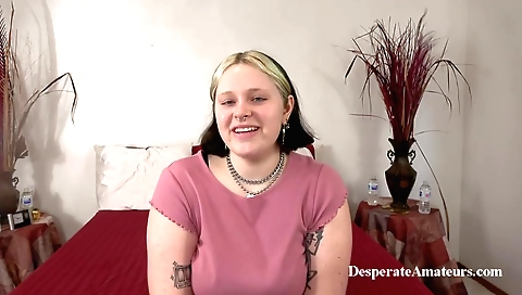 Busty brunette plays with a huge dick in a porn compilation