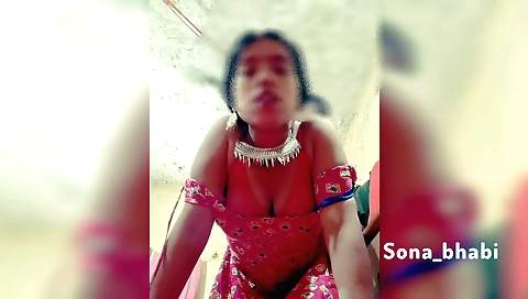 Indian wife in sexy red leggings fuck in a hot hd sex video