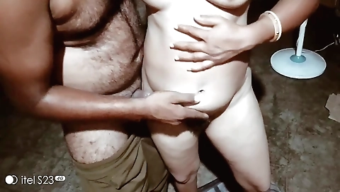 Indian brunette with a small ass is fucking her bhabhi