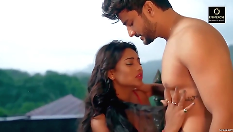 Brunette is doing it outdoors and we get to see a big ass