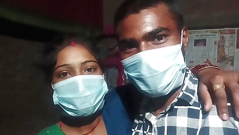 Indian chick in black blouse enjoys sex with a man