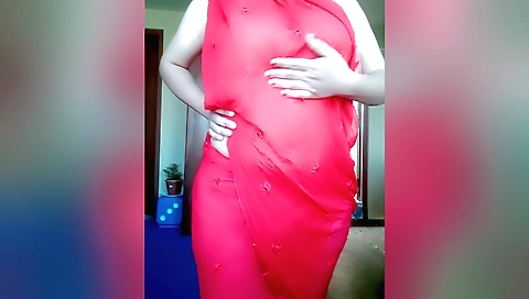 Sexy lingerie dress amateur girl masturbating in the bedroom