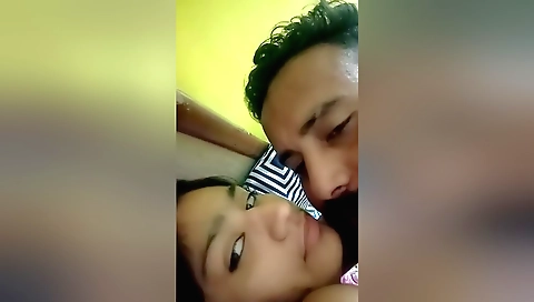 Sexy brunette webcam lover enjoys the view of the hotel