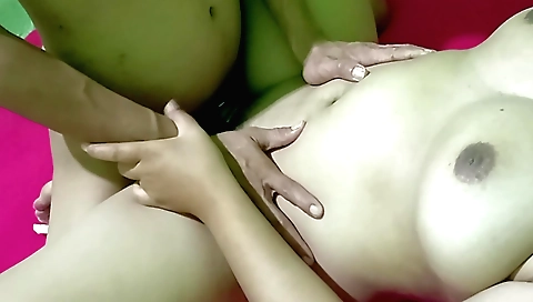 A sexy little girl in shorts and a black top shows off on camera