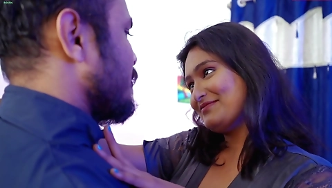 Busty brunette with huge boobs fucked hard by a stud