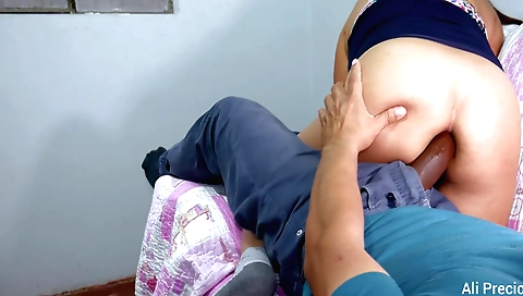 Indian girl gets her ass fucked and spread her legs wide