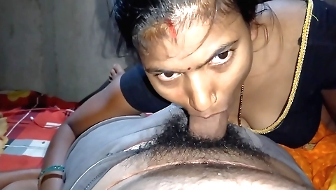 Bhabhi getting her mouth stuffed with a big cock in a porn video