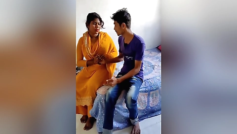 Amateur teen porn film with a pretty chick and her boyfriend