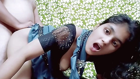 Indian girl in an amateur porn video with a small body