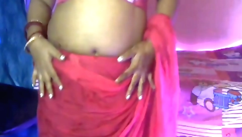 Slutty indian babe in pink bikini and sexy lingerie makes out