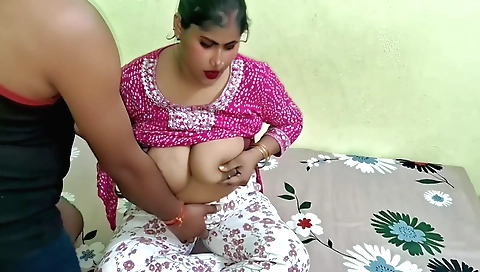 Hot Indian girl in sexy bra and panty fucks her big cock