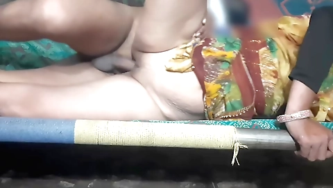 Indian girl with big ass 2nd time in a day is sucking on 2 dicks