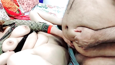 Hairy stepson caught masturbating on her bra panty