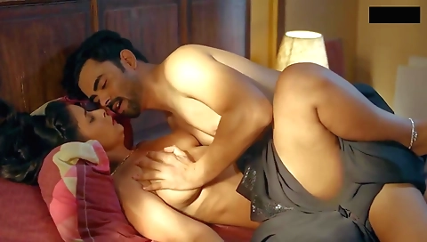 Indian woman with big tits is doing it with a cock