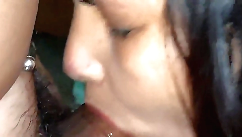 Bhabhi in the porn video with the guy makes a very erotic scene