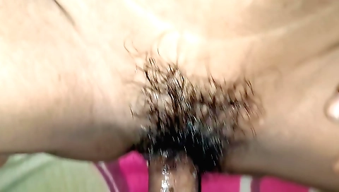 Indian hairy babe showing her huge ass in a couple of men