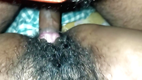 Hairy Indian stepmother with a shaved pussy and a hairy pussy