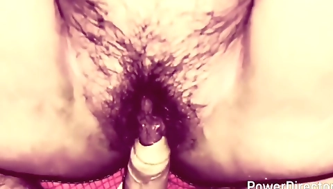 Indian mature girl with hairy ass fucks in bedroom