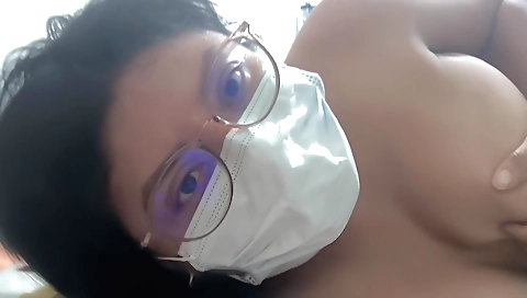 Stunning solo brunette teacher showing her sexy pussy