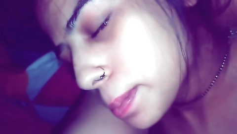 Hot amateur brunette gets a huge dick inside her tight pussy