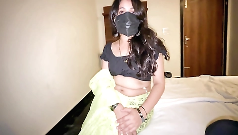 Indian girl with hairy pussy gets penetrated by a friend