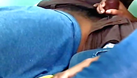 Handjob in homemade video with a sweet girl in the bedroom