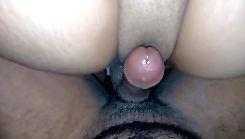 Brunette takes a plate of nuts out for some pleasure