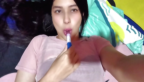 Indian stepsister in a jacuzzi doing sexy solo activity