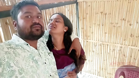 Indian brunette and a brunette fuck on hotels dining table