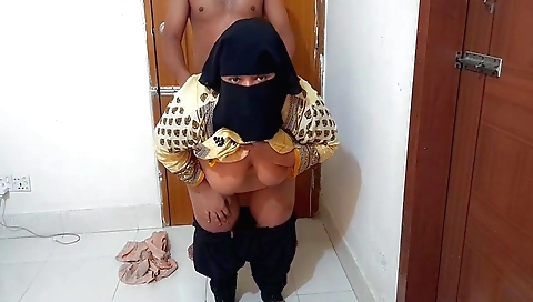 Indian milf gets her big tits and ass fucked in the office