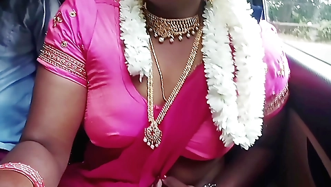 Indian amateur brunette with a big round ass shows it