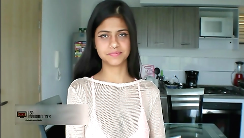 Indian girl fucked in the shower and in the kitchen