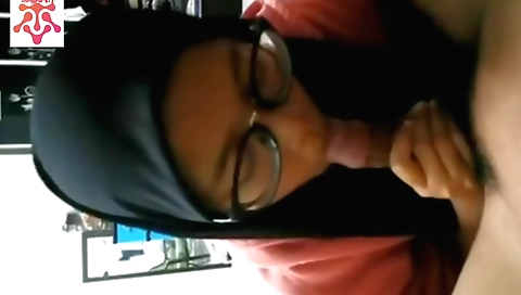 Big boobs brunette in a hijab suck and bang a dick