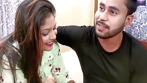 Indian girl with big tits gets her wet pussy touched