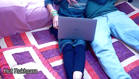 Indian hottie fucks her husband on the bed at home