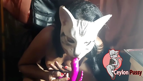 Busty amateur girl plays with her pussy on her bed