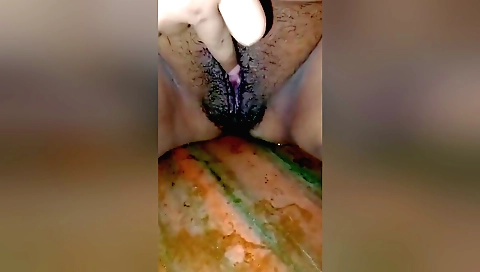 Busty chick in a tight panties fucks a lot and gets some cums