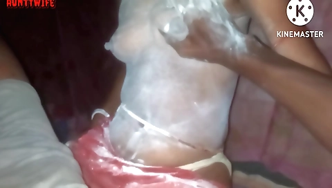 Big boobed auntie wife is fucked hard in a porn video