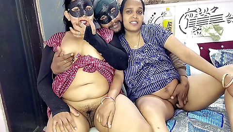 Xxx Threesome Fucking Of Cheerful Devrani-jethani After Licking Pussy